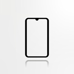 smartphone icon with transparent screen. smartphone icon. vector illustration ESP 10