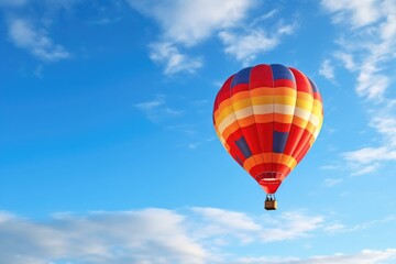 Fototapeta na wymiar a balloon flying free in the open sky