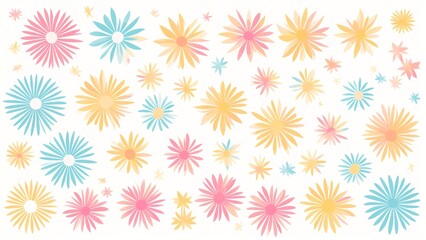 A Colorful Pattern With Stars And Stars
