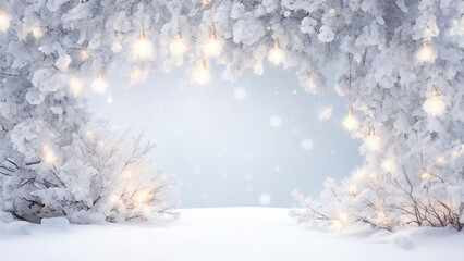 Fototapeta premium Snow background. Christmas card