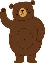 Fototapeta premium Waving Bear Animal