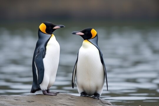 pair of penguins standing side by side
