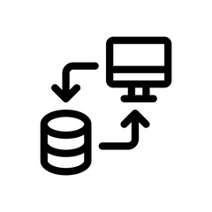 data transfer line icon