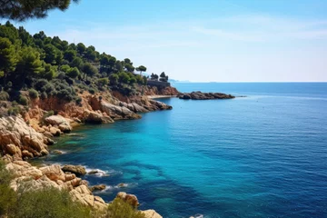 Foto op Canvas scenic coastline with turquoise mediterranean sea © altitudevisual