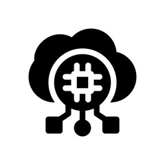 Obraz premium artificial intelligence glyph icon
