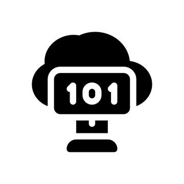 binary code glyph icon