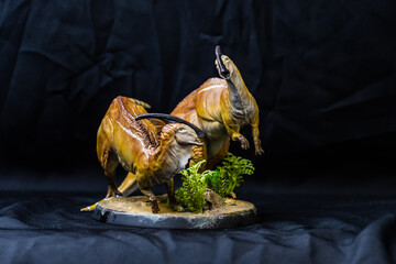 Parasaurolophus Dinosaur in the dark