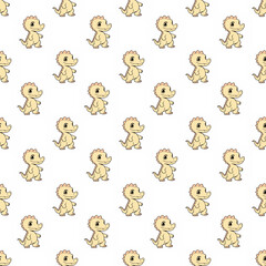 Cute seamless crocodile pattern design for decorating, backdrop, fabric, wallpaper and etc.