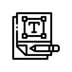 typography line icon