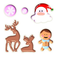 santa claus with reindeer