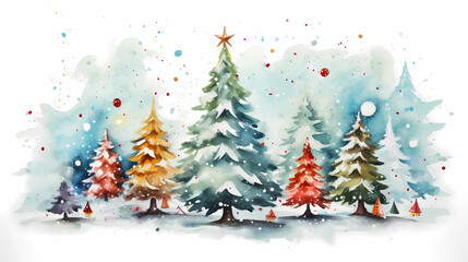 christmas tree with snow