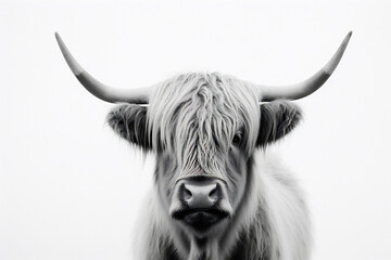 Cattle cow highland scottish animals horn scotland hairy nature farming - obrazy, fototapety, plakaty