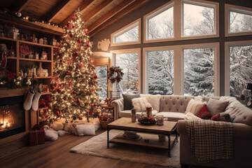 decorated their home with an array of twinkling lights and ornaments, turning it into a winter wonderland for the holidays.