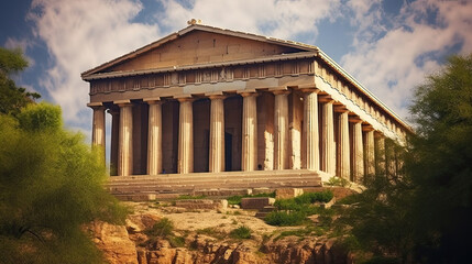 Fototapeta premium ancient greek temple of hephaestus.