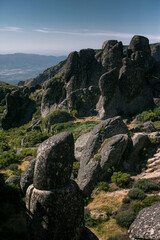 Rocks in the mountain range of the Sierra da Estrella, Portugal.