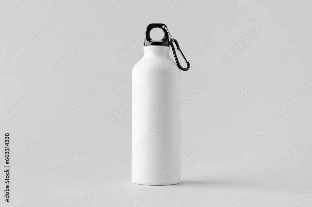 Wall mural White reusable water bottle mockup.