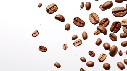 Coffee beans isolated on white background. Generative AI