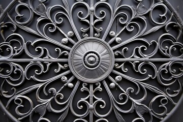 detailed image of an iron ornamental gate