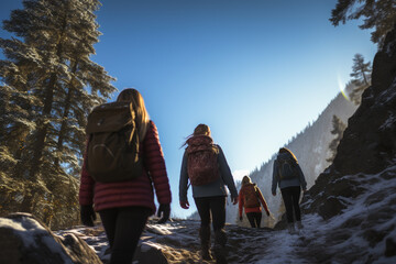 friends ventured into the great outdoors for a brisk hike, welcoming the year with a sense of adventure.