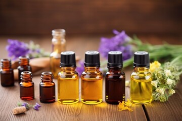 set of essential oils for aromatherapy