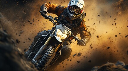 A dynamic, thrilling display of an intrepid sportsperson in the midst of a vigorous competition elicits an adrenaline-rush.