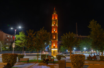 Fototapeta na wymiar Siirt city clock tower - Turkey