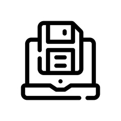 Fototapeta premium backup line icon
