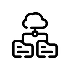 cloud storage line icon
