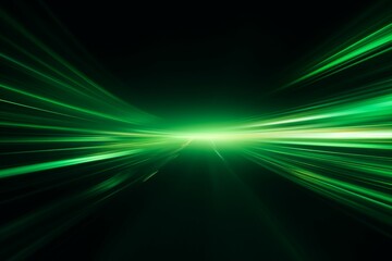 Naklejka premium Abstract Speed Motion in Light Green on Dark Background