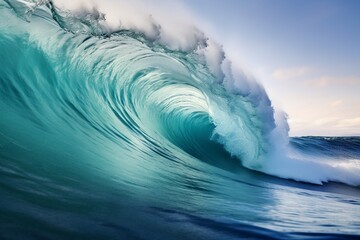 Breaking Blue: Powerful Ocean Wave