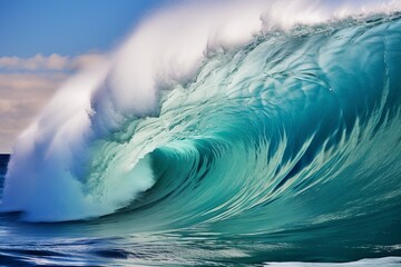 Breaking Blue: Powerful Ocean Wave