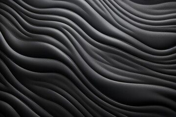 Obraz premium Textured Black Leather with Dark Waves