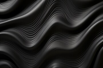 Obraz premium Textured Black Leather with Dark Waves