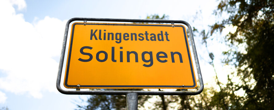 a city sign of solingen germany