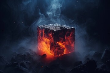 Futuristic Lava Cube