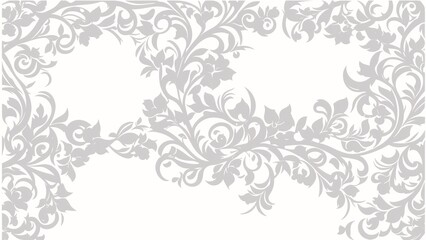 A White Floral Pattern With A White Background