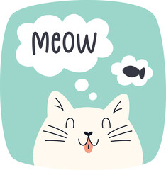 Meow Cat Sticker