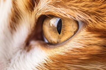 macular degeneration in a feline eye, close up