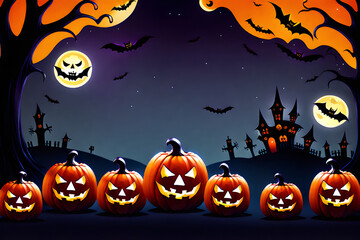 Halloween atmosphere background.
Generative AI