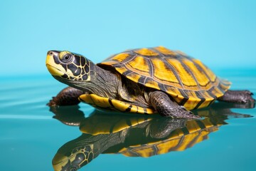 Obraz premium how-to-care guide for a pet turtle on a bright surface