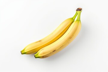  Bananas are isolated on a white background.