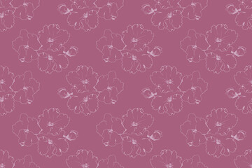 Floral pattern seamless vector background. Foliage and flower wallpaper design of nature.