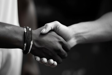 handshake between two people.AI Generated