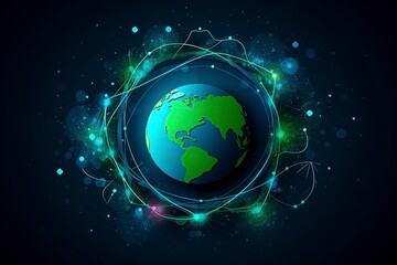 Obraz premium Earth environment day.AI generated