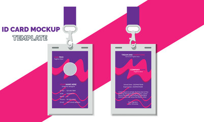  New creative and modern minimal id card design template mockup