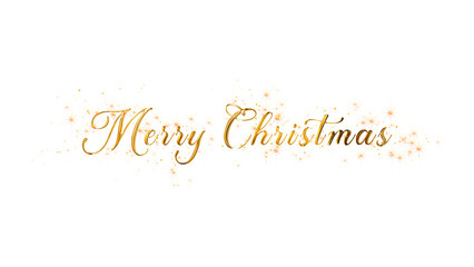 png golden merry Christmas sparkling magic text , shiny glowing glitters luxury new year design element on transparent background
