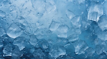 Texture of pieces of ice blue light background.