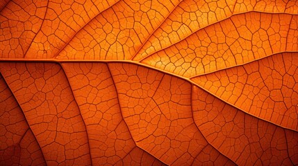 Fototapeta premium Orange leaf texture macro background. Autumn concept.