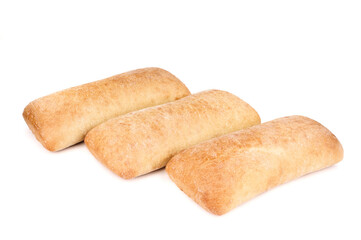 Ciabatta isolated on a white background