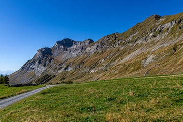 Fototapeta premium Paysages de la Route de la Soif, dans les Aravis, Savoie, France